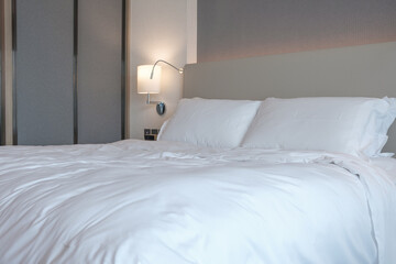 Comfort luxury hotel suite room.