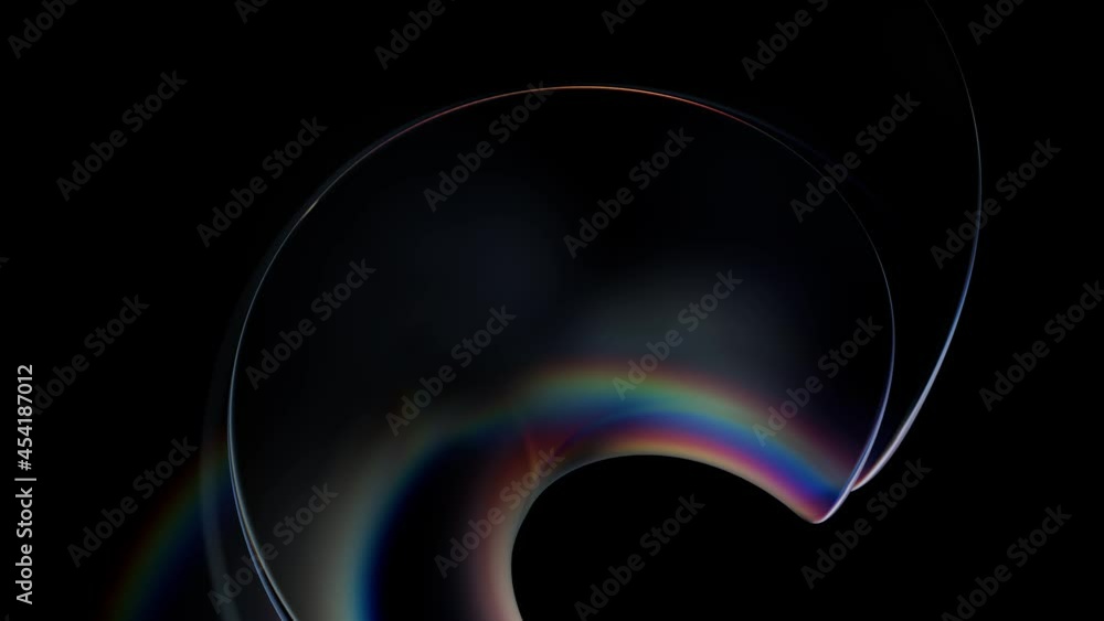 Poster modern glass-based 3d render. twisted background with soft reflections and dispersion effect. modern