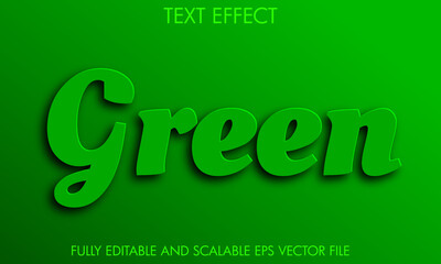 Green text effect, nature, 3d text effect