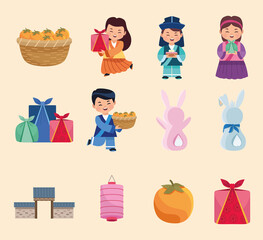 twelve chuseok icons