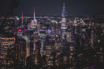 buildings in new york seen from a skyscraper