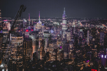 Fototapeta premium buildings in new york seen from a skyscraper