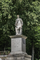 Obraz premium Monument to victims (Memorial Guerre de 1870) commemorates residents of Nantes who gave their lives in the Franco-Prussian War (1870-1871). Nantes, Loire-Atlantique, France.