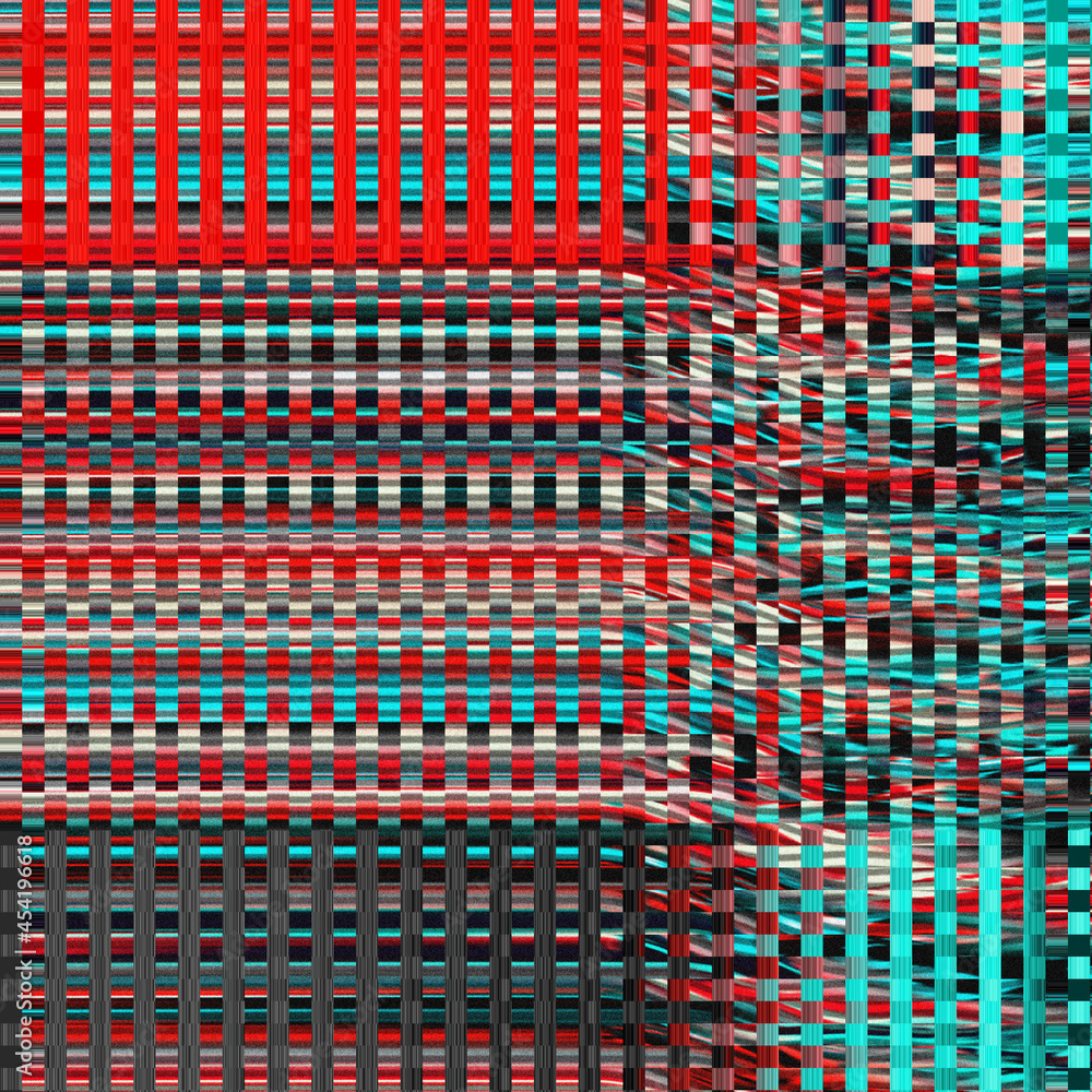 Poster glitch psychedelic background photo tv screen error digital pixel noise abstract design. old glitch.