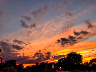 sunset in the sky