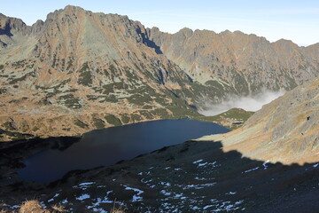 Obraz premium Tatry, góry, Morskie Oko, szczyty, szpiglasowa przełęcz