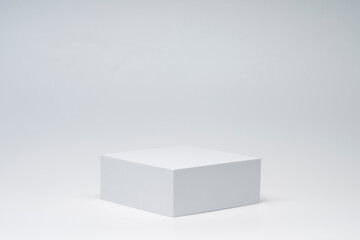 White product background. Empty podium