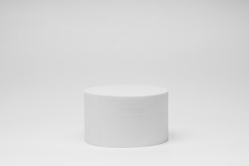 White product background. Empty podium