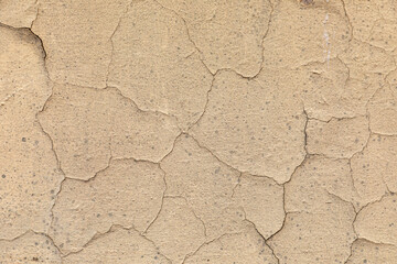 old wall with ocre paint in harmonic  structure