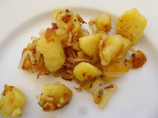 a plate of delicious fried potatoes