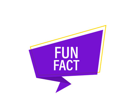 Fun fact. Banner with fun fact isolated on white background. Web design. Vector stock illustration.