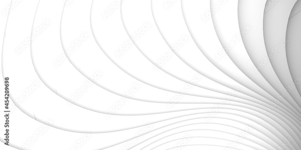Poster abstract stack plane of surface curve wave flowing smooth for white interior and architecture artwor