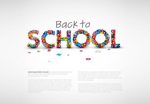 Back to School Banner Flyer with Big Lettering