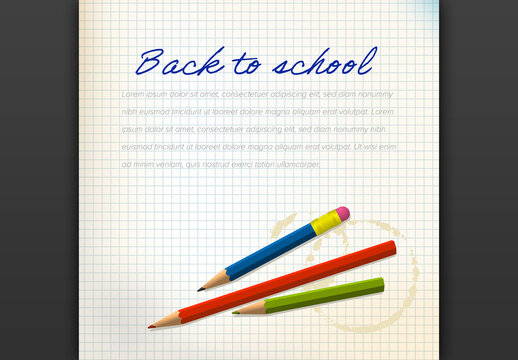 Back to School Banner Flyer with Text