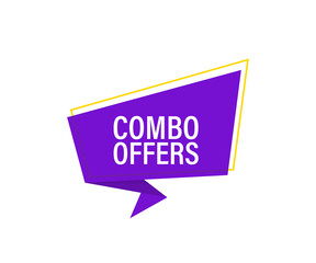 Combo offers. Banner with combo offers isolated on white background. Web design. Vector stock illustration.