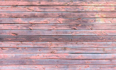 Obraz premium Wooden wall constructed with wood planks for vintage interior design. Wood texture background, wood planks. Decorative wood striped surface wooden wall for decoration.