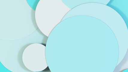 Bright colorful background from figurines. Abstraction with geometry. 3d rendering