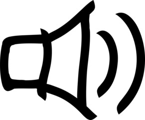 Speaker black icon - brush