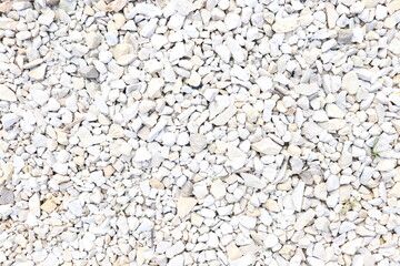 White stone gravel background texture.