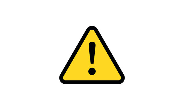 yellow and black warning sign icon ,caution yellow triangle sign
