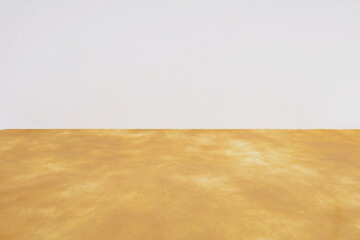 yellow paper backdrop on white Isolate background.
