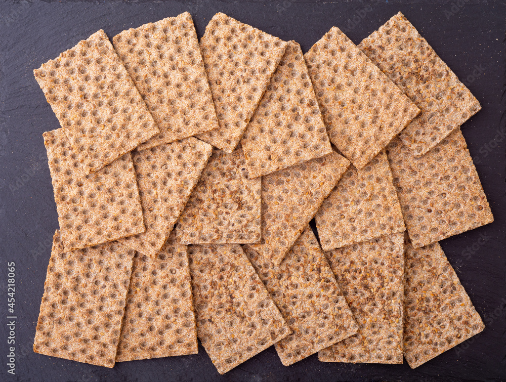 Wall mural crispbread - diet snack .