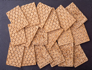 Crispbread - diet snack .
