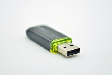 detalle de un pendrive, memoria USB - obrazy, fototapety, plakaty