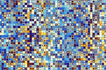 Fototapeta premium Abstract digital geometrical pattern. Horizontal orientation.