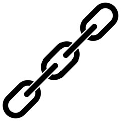 Chain integrity icon with flat style. Isolated vector chain integrity icon illustrations, simple style.