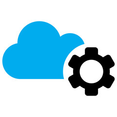 Cloud service icon with flat style. Isolated vector cloud service icon illustrations, simple style.