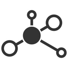 Distribution model icon with flat style. Isolated vector distribution model icon image, simple style.