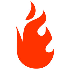 Fire flame icon with flat style. Isolated vector fire flame icon illustrations, simple style.