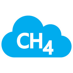 Methane gas icon with flat style. Isolated vector methane gas icon image, simple style.