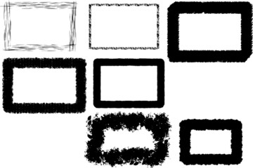 Grunge frame.Grunge background.Abstract vector template.Vector illustration. Set of frames in grunge style. Dirty frame with a splash of black paint.
 Transparent background. Design elements for banne