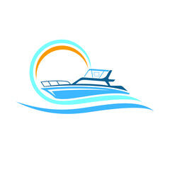 illustration for boat rentals and holiday