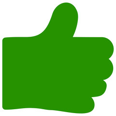 Thumb like icon with flat style. Isolated vector thumb like icon illustrations, simple style.