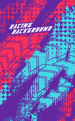 Abstract geometric backgrounds for sports and games. Abstract racing backgrounds for t-shirts, race car livery, car vinyl stickers, etc. Vector background. © Varian