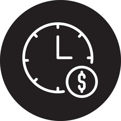 time is money glyph icon