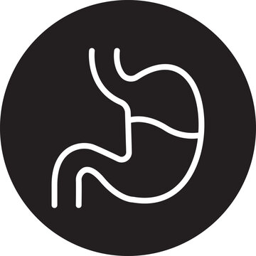 stomach glyph icon