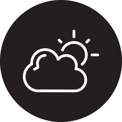cloudy glyph icon