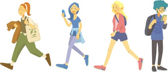 道ゆく人々のパターン