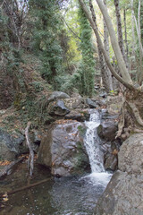 Nature trail to Millomeris waterfall, Pano Platres, Cyprus.