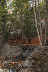 Nature trail to Millomeris waterfall, Pano Platres, Cyprus.