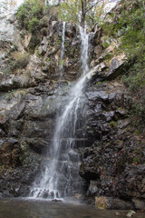 Nature trail to Millomeris waterfall, Pano Platres, Cyprus.