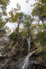 Fototapeta na wymiar Nature trail to Millomeris waterfall, Pano Platres, Cyprus.