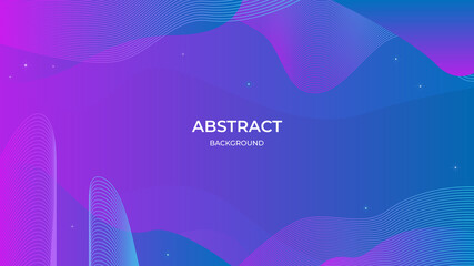 Abstract geometric background with star, wavy composition and purple gradient