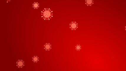 Coronavirus red pattern banner background. Abstract healthcare Illustrations concept COVID-19.