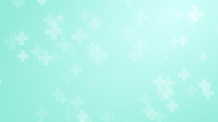Abstract medical green blue cross pattern background.