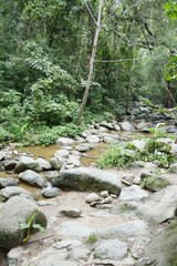 close up waterfall in country Thailand